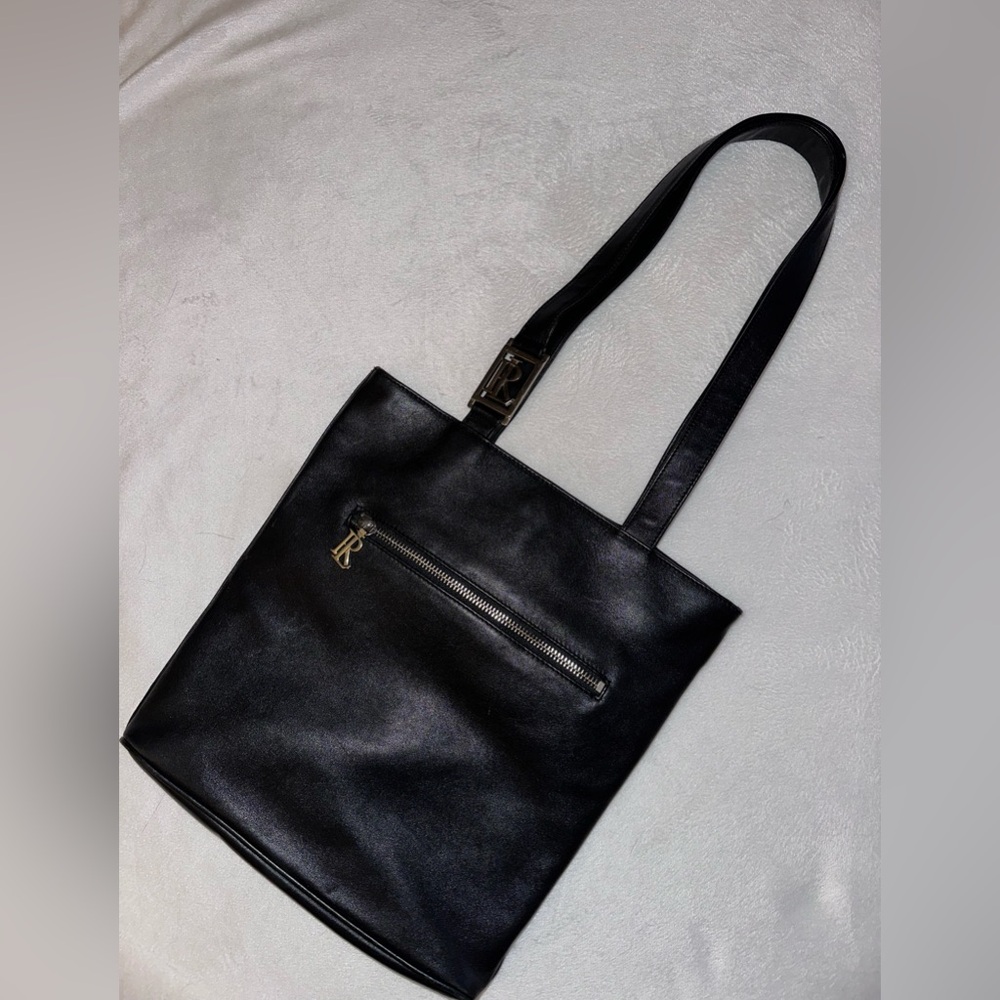 Ralph Lauren Black Leather Shoulder Bag